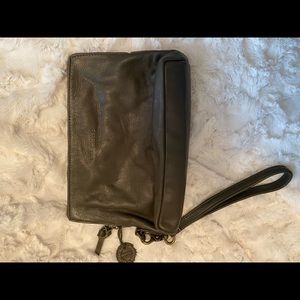 Wanders Travel Co. Olive Green Medium Milano Leather Wristlet